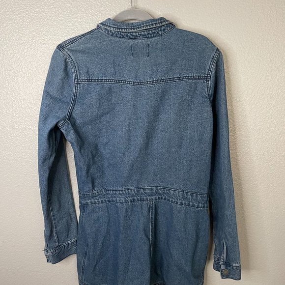 Boohoo - Blue Denim Romper - Picture 2 of 3